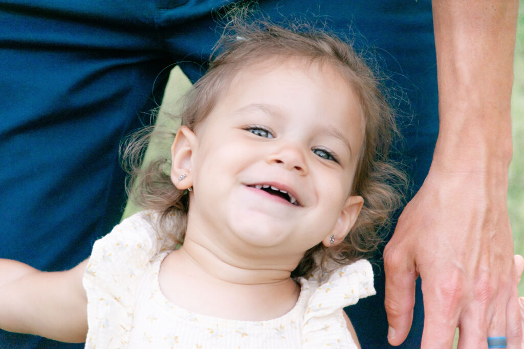 Young girl laughing. 