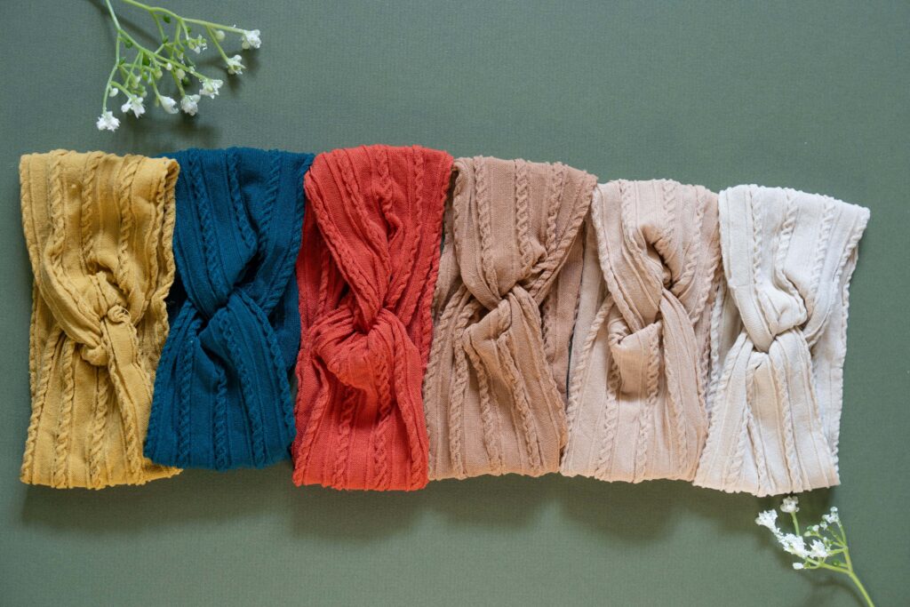 Line of headbands in blog How to Style a Product For Your Brand