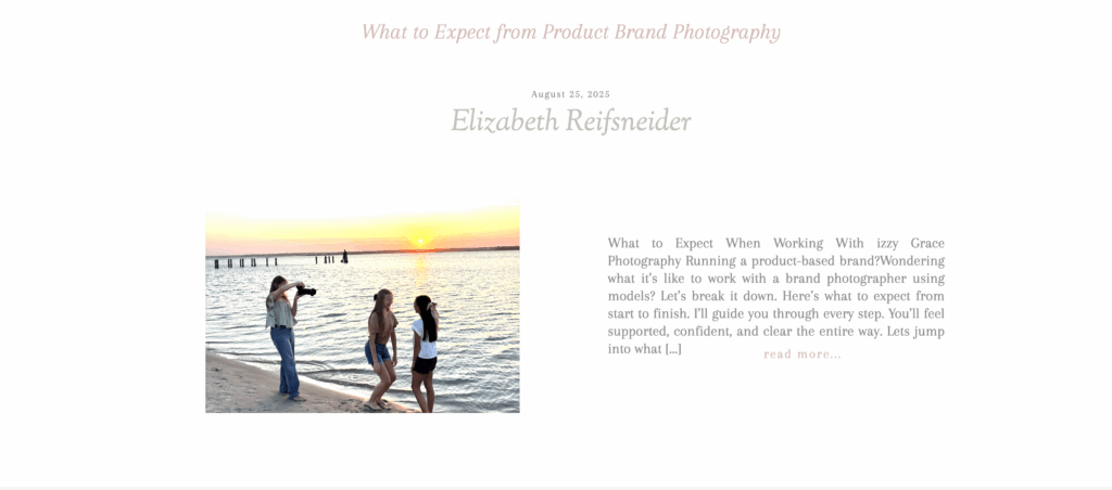 Lizzy Grace photography Blog.